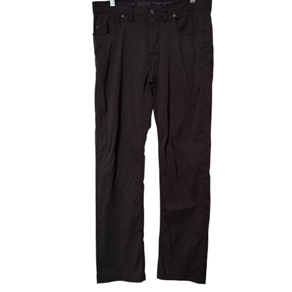 prAna Charcoal Gray Brion II‎ Slim Fit Outdoor 5 Pocket Pants Mens 32 x 32